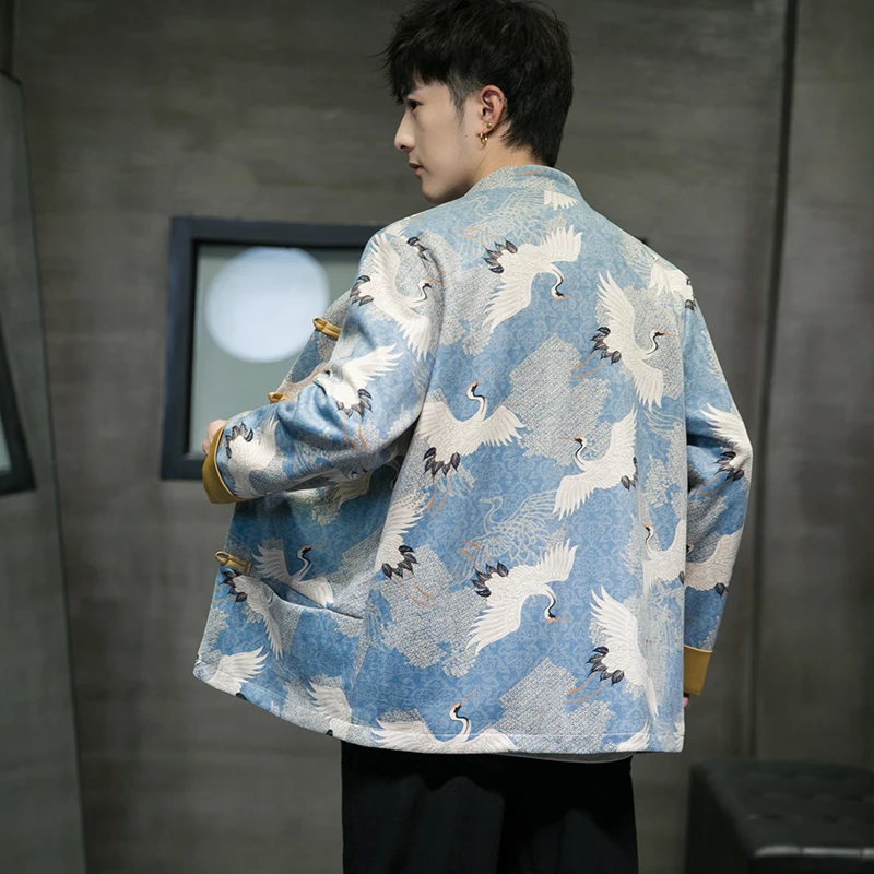 Spring Youth Sle Deer Skin Velvet Jaet Men's Traditional Chinese Clothing Stand Collar Button Decorated Printed Casual Hanfu
Spring Youth Sle Deer Skin Velvet Jaet Men's Traditional Chinese Clothing Stand Collar Button Decorated Printed Casual Hanfu