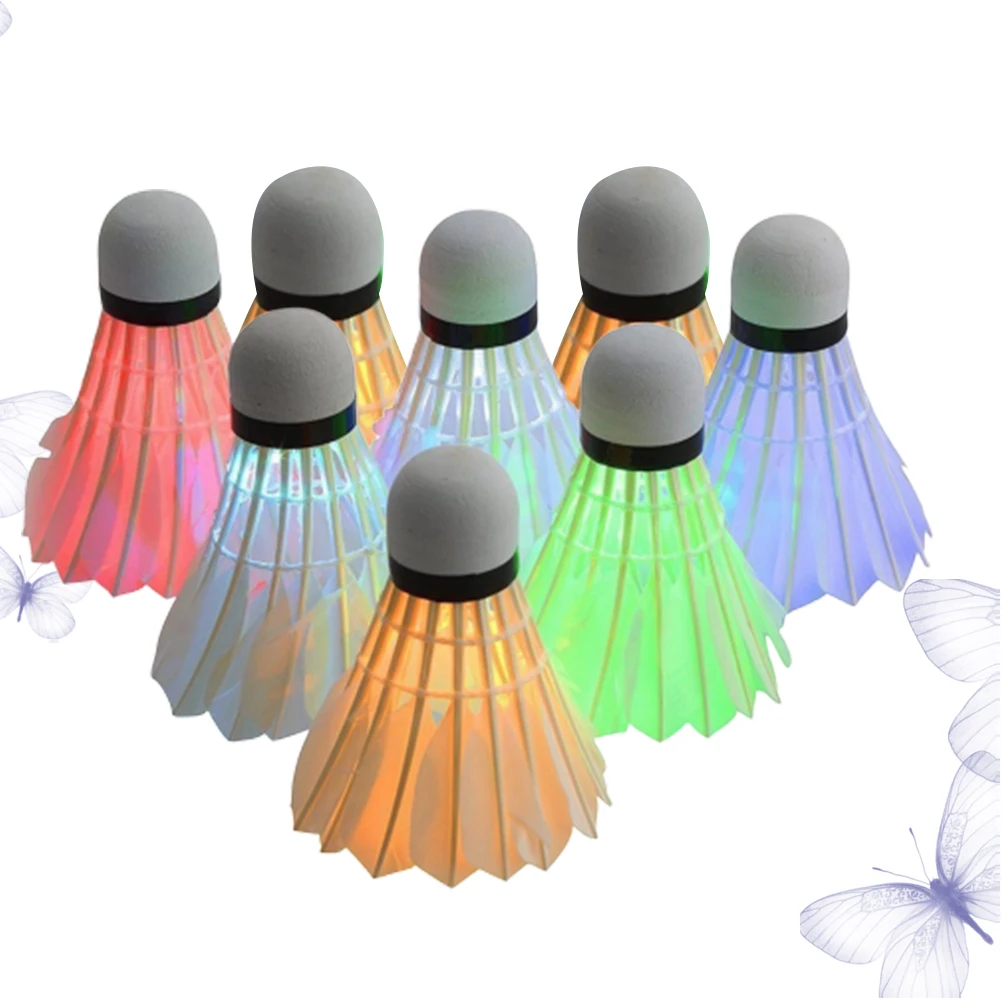 8pcs Durable Badminton Balls Goose Led Shuttlecocks Led Badminton Glow in Dark Night Play Sports Gifts
8pcs Durable Badminton Balls Goose Led Shuttlecocks Led Badminton Glow in Dark Night Play Sports Gifts