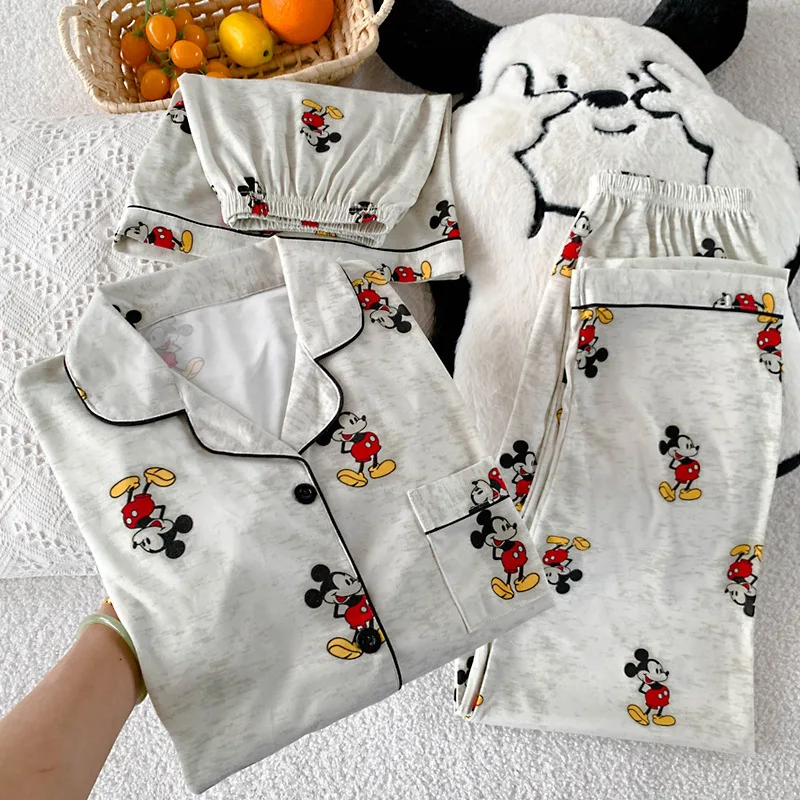 3Pcs Mickey Mouse Pajama Set Women's Summer Short-Sleeved Cute Sleepwear Autumn Student Home Clothes Three-Piece Set Nightgown
3Pcs Mickey Mouse Pajama Set Women's Summer Short-Sleeved Cute Sleepwear Autumn Student Home Clothes Three-Piece Set Nightgown