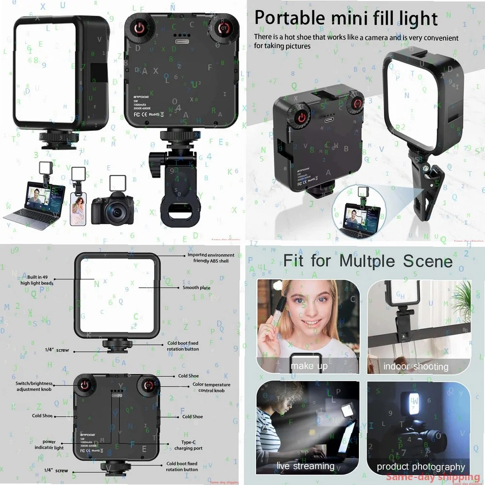 LED Video Light, 3000K-6000K Bi-Color Portable On-Camera Light with Cold Shoe for DSLR Camcorder Vlog Photography
LED Video Light, 3000K-6000K Bi-Color Portable On-Camera Light with Cold Shoe for DSLR Camcorder Vlog Photography