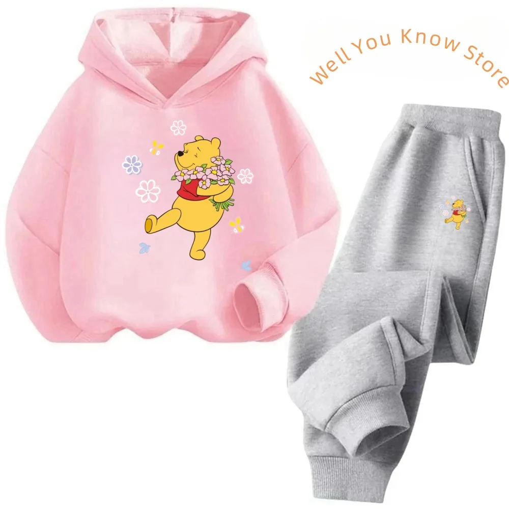 Disney Pooh Winnie Bear Hoodies Set Autumn Children Cartoon Hoodies Tops+Long Pants 2PCS Suit Kids Winnie-the-Pooh Outfits
Disney Pooh Winnie Bear Hoodies Set Autumn Children Cartoon Hoodies Tops+Long Pants 2PCS Suit Kids Winnie-the-Pooh Outfits