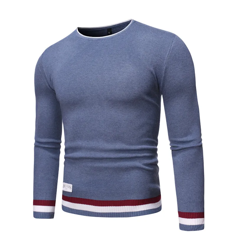Autumn Winter Men's O-Neck Knit Pullovers Long Sleeve Patchwork Fashion Knitted Sweater Men Slim Fit Casual Korean Style Sweater
Autumn Winter Men's O-Neck Knit Pullovers Long Sleeve Patchwork Fashion Knitted Sweater Men Slim Fit Casual Korean Style Sweater