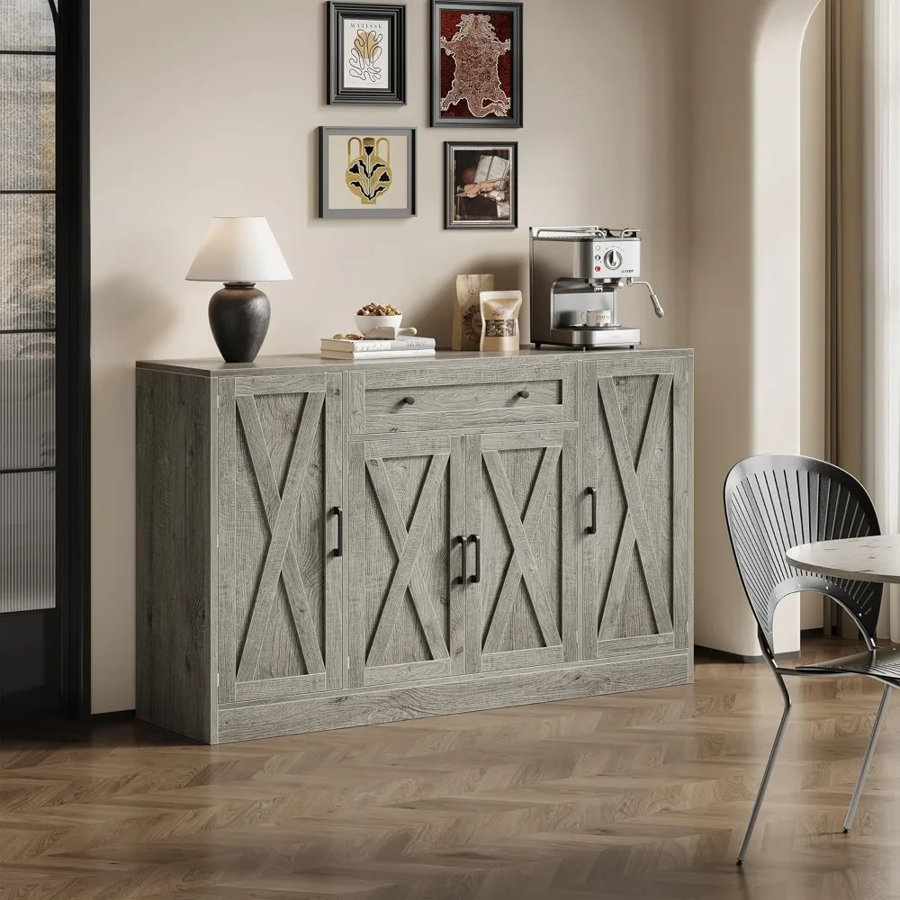 Side Panel Buffet Cabinet, with Storage Space, Wooden Modern Farmhouse Kitchen Cabinet with Doors and Drawers
Side Panel Buffet Cabinet, with Storage Space, Wooden Modern Farmhouse Kitchen Cabinet with Doors and Drawers