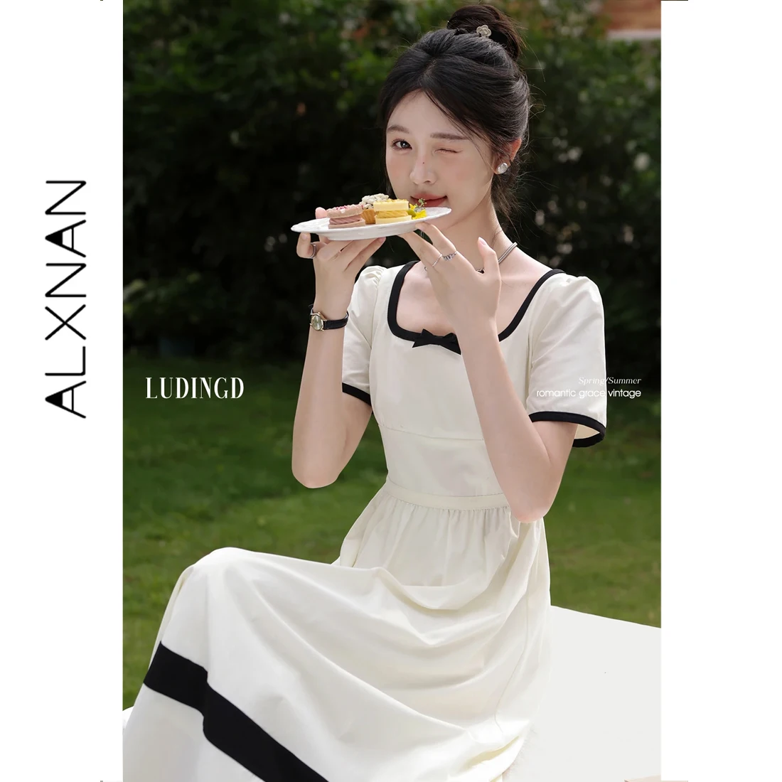 ALXNAN Plus Size White Dress Women Long Square Collar Block Color Puff Sleeve Dresses New Elegant Holiday Female Clothing D11328
ALXNAN Plus Size White Dress Women Long Square Collar Block Color Puff Sleeve Dresses New Elegant Holiday Female Clothing D11328