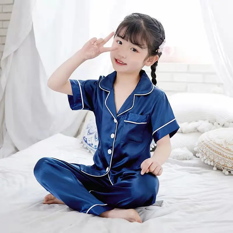 Children's Pajama Set Cartoon Little Bear Girl Ice Silk Satin Top and Pants Set Boys' Pajamas Spring Summer Kids Baby Sleepwear
Children's Pajama Set Cartoon Little Bear Girl Ice Silk Satin Top and Pants Set Boys' Pajamas Spring Summer Kids Baby Sleepwear