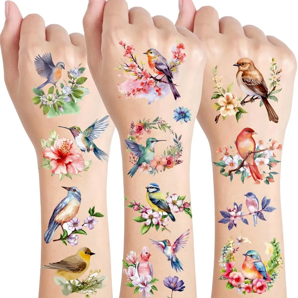 Kids Temporary Tattoo Party Favors: 10 Sheets Hummingbird Stickers with Flowers
Kids Temporary Tattoo Party Favors: 10 Sheets Hummingbird Stickers with Flowers