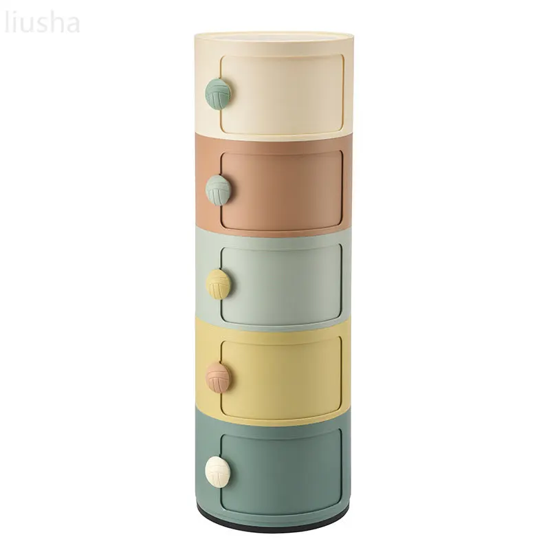 Storage box simple multi-layer Nordic round storage cabinet home bedroom bedside table plastic storage cabinet arrangement
Storage box simple multi-layer Nordic round storage cabinet home bedroom bedside table plastic storage cabinet arrangement