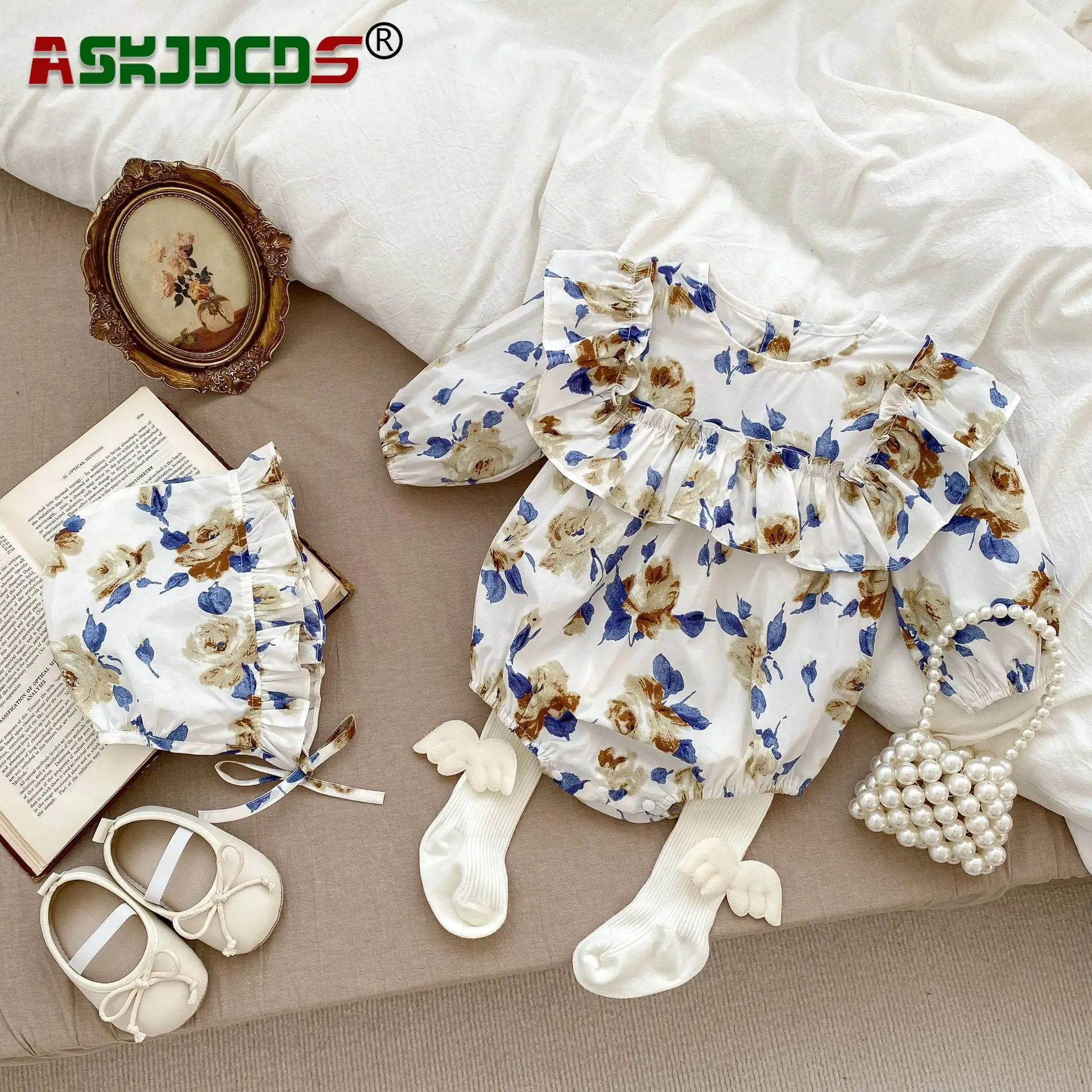 2023 Autumn Newborn Baby Girls Full Sleeve Ruffles One-piece Infant Kids Cotton Floral Jumpsuits Toddler Bodysuit+hat 2pcs 0-24M
2023 Autumn Newborn Baby Girls Full Sleeve Ruffles One-piece Infant Kids Cotton Floral Jumpsuits Toddler Bodysuit+hat 2pcs 0-24M
