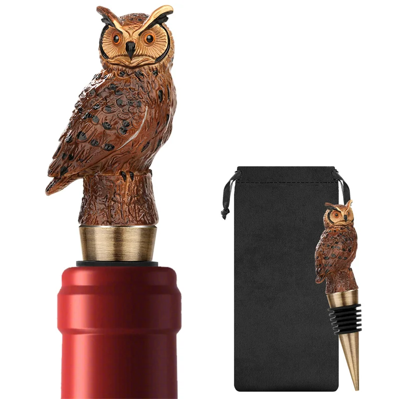 Vintage Resin Owl Shape Wine Stopper Wine Bottle Plug for Kitchen Club Wedding Party Supply Home Bar Decoration Wine Gift
Vintage Resin Owl Shape Wine Stopper Wine Bottle Plug for Kitchen Club Wedding Party Supply Home Bar Decoration Wine Gift