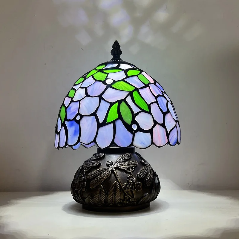 Tiffany 8-inch Stained Glass Table Lamp Green Leaves Wisteria Antique Bedside Desk Reading Decorative Lamp
Tiffany 8-inch Stained Glass Table Lamp Green Leaves Wisteria Antique Bedside Desk Reading Decorative Lamp