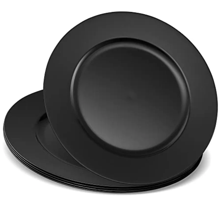 3'' Black Party Cargers Large Plates and Platters Great Ent Party's Weddings Tableware Great Serng dis Black, Pac of 6
3'' Black Party Cargers Large Plates and Platters Great Ent Party's Weddings Tableware Great Serng dis Black, Pac of 6