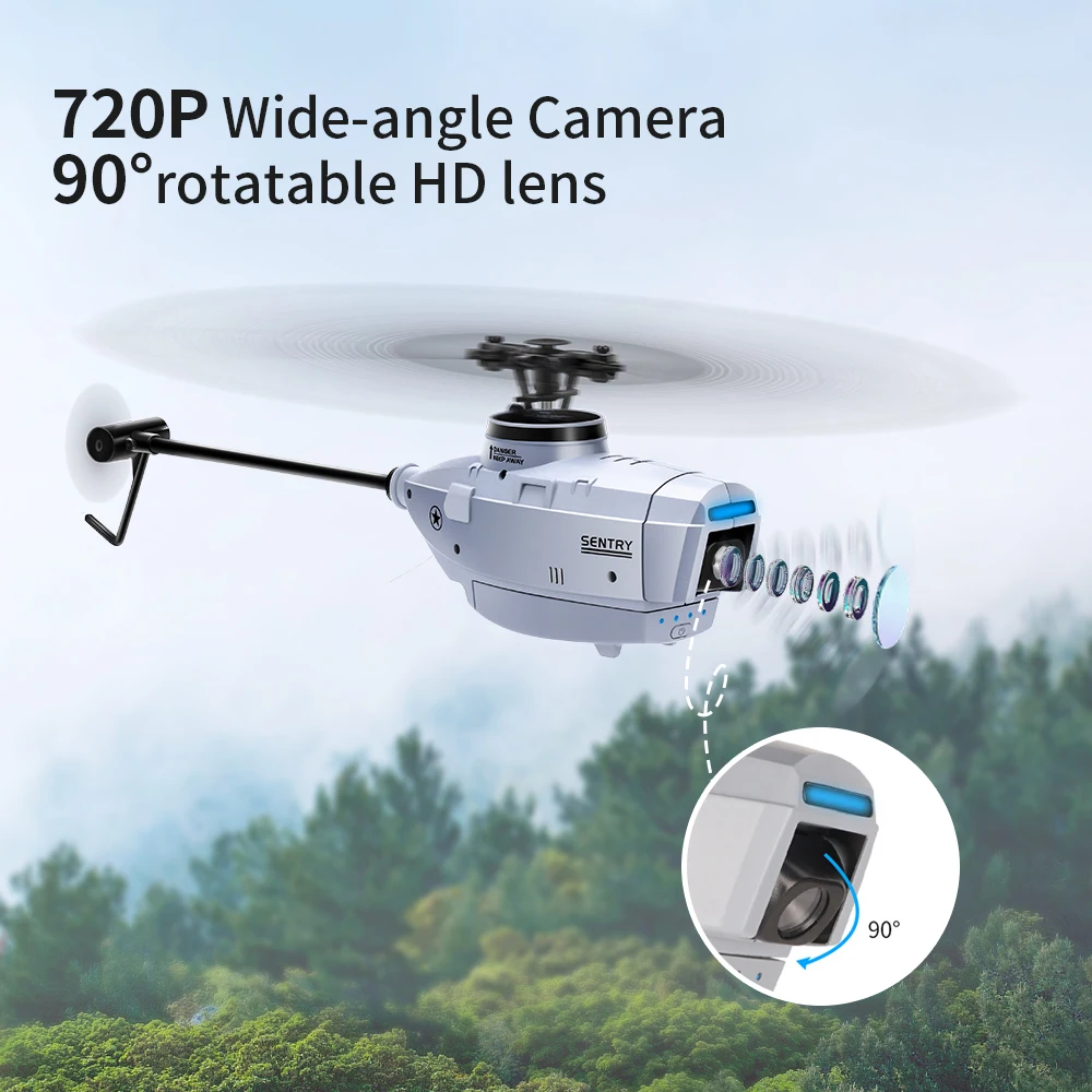 C127 2.4G RC Helicopter with 720P Camera Professional 6-Axis Gyro WIFI RC Drone 6G Wide Angle Camera Single Paddle No Ailerons
C127 2.4G RC Helicopter with 720P Camera Professional 6-Axis Gyro WIFI RC Drone 6G Wide Angle Camera Single Paddle No Ailerons