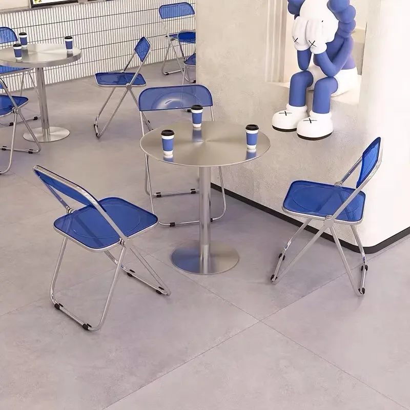 Industrial style stainless steel table and chair combination Internet celebrity cafe leisure table folding chairs
Industrial style stainless steel table and chair combination Internet celebrity cafe leisure table folding chairs