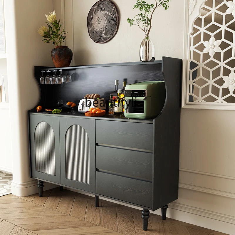 French retro solid wood wine cabinet, living room dining side cabinet against the wall, integrated locker, shelf light luxury
French retro solid wood wine cabinet, living room dining side cabinet against the wall, integrated locker, shelf light luxury