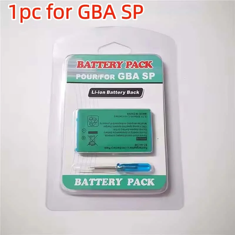 Brand New For Game GBA SP 850mAh Rechargeable Battery&Screwdriver Kit for Boy Advance / GBA SP Replacement Lithium-ion Battery
Brand New For Game GBA SP 850mAh Rechargeable Battery&Screwdriver Kit for Boy Advance / GBA SP Replacement Lithium-ion Battery