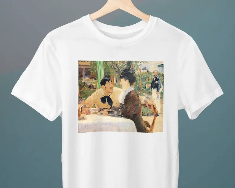 Chez le Père Lathuille, At the Pere Lathuille Restaurant, Edouard Manet, Unisex T-Shirt, Art T-Shirt
Chez le Père Lathuille, At the Pere Lathuille Restaurant, Edouard Manet, Unisex T-Shirt, Art T-Shirt