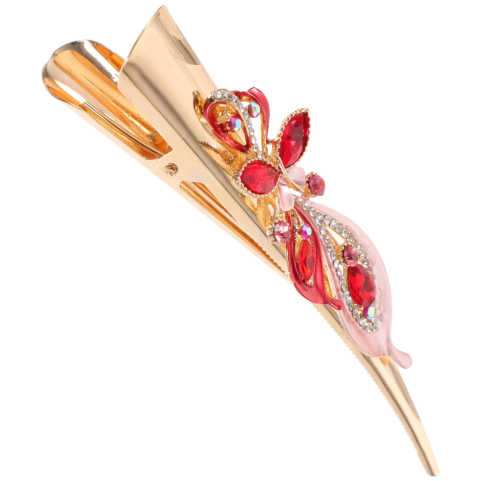 Rhinestone Hair Clips Elegant Red Crystal Hairpin for Women Vintage Girl Accessories with Flowers Styling Safe Metal
Rhinestone Hair Clips Elegant Red Crystal Hairpin for Women Vintage Girl Accessories with Flowers Styling Safe Metal