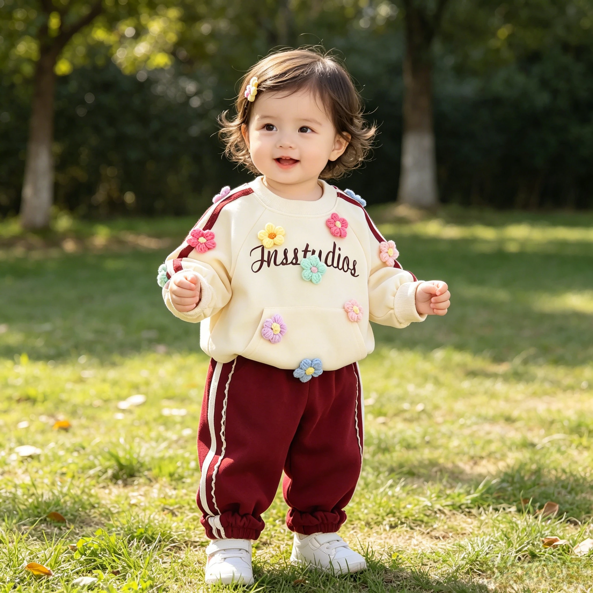 Girls Floral Embroidery Crew Neck 2Pcs Spring Autumn Outfit
Girls Floral Embroidery Crew Neck 2Pcs Spring Autumn Outfit