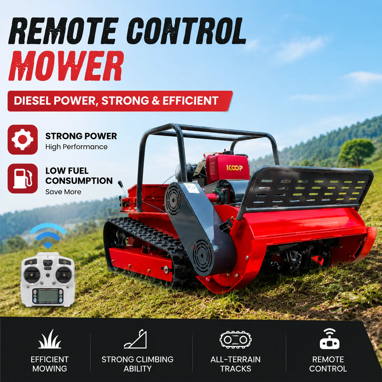 Support Customized Small Mower Equipped With High Quality Engine A Variety Of Accessories Cheap Small Remote Control Mower
Support Customized Small Mower Equipped With High Quality Engine A Variety Of Accessories Cheap Small Remote Control Mower