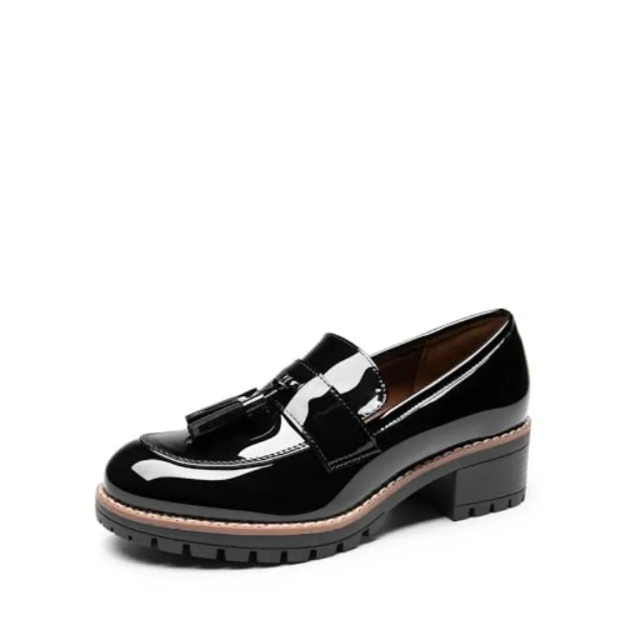 Womens Loafers, Slip On Platform Chunky Penny Heeled Lug Sole Loafers for Women Dressy and Work, Business Casual Shoes for Wome
Womens Loafers, Slip On Platform Chunky Penny Heeled Lug Sole Loafers for Women Dressy and Work, Business Casual Shoes for Wome