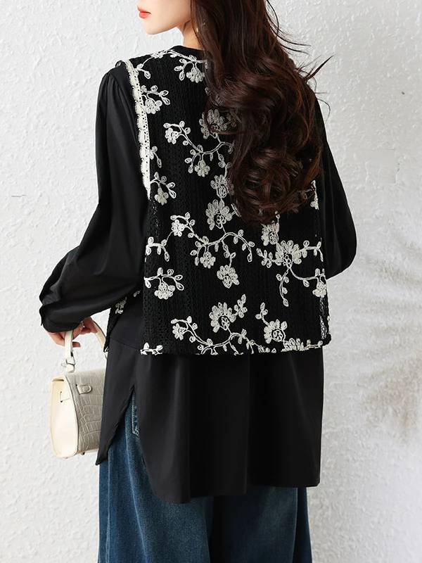 Ele Lace Patchwork Loose Long Sve irt Женские повседневные дышащие удобные средней длины Faion Осень Новое поступление... 
Ele Lace Patchwork Loose Long Sve irt Женские повседневные дышащие удобные средней длины Faion Осень Новое поступление...