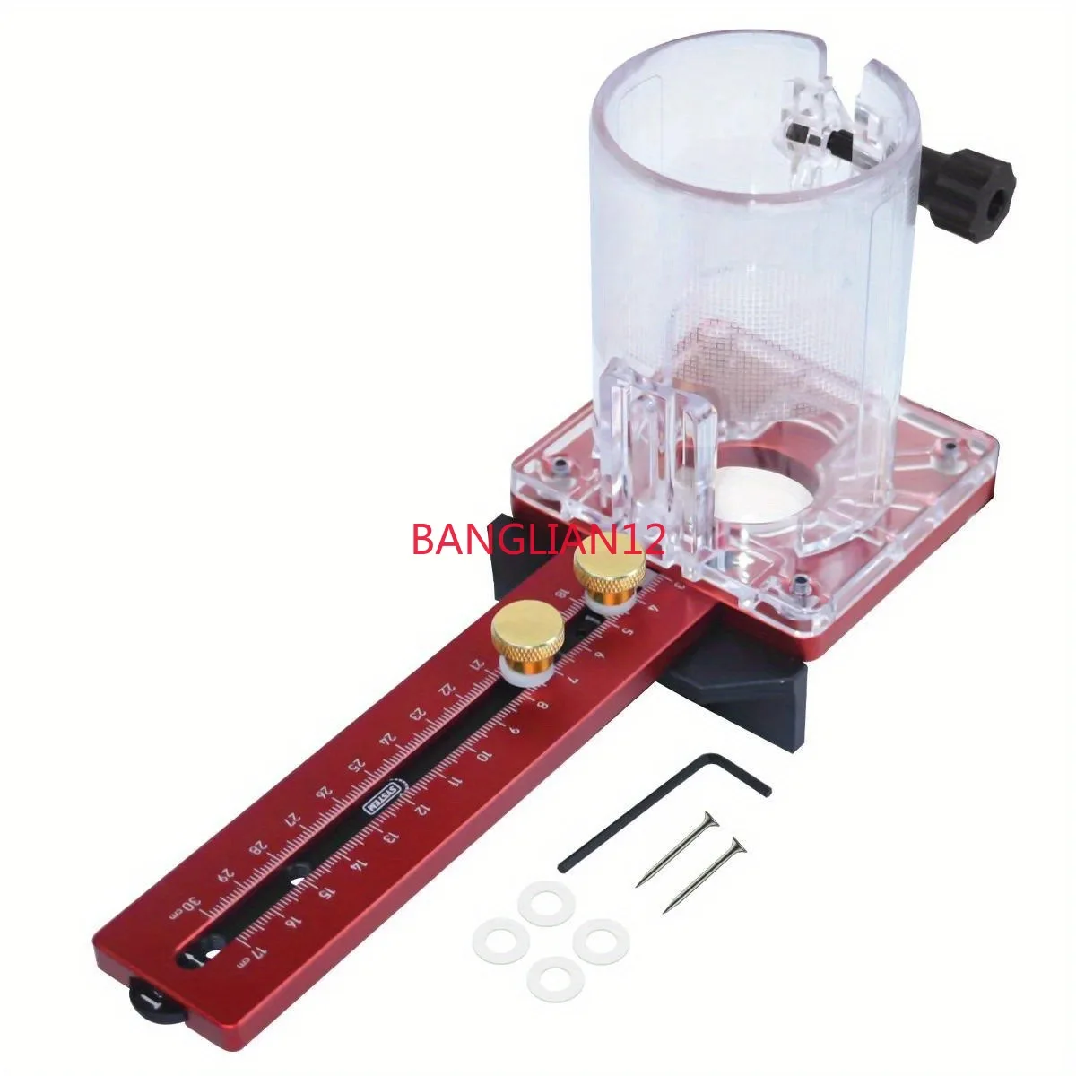 Woodworking round cutting fixture, adjustable extension rod, trimmer milling round backer
Woodworking round cutting fixture, adjustable extension rod, trimmer milling round backer