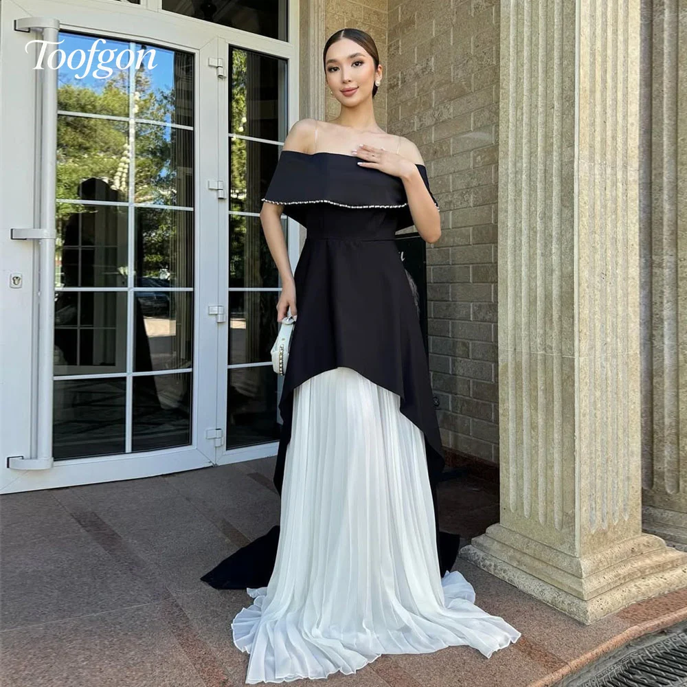 Toofgon Off Shoulder A Line Evening Dresses Satin Chiffon Beads Long Special Occasion Formal Party Dress Prom Gowns Customized
Toofgon Off Shoulder A Line Evening Dresses Satin Chiffon Beads Long Special Occasion Formal Party Dress Prom Gowns Customized