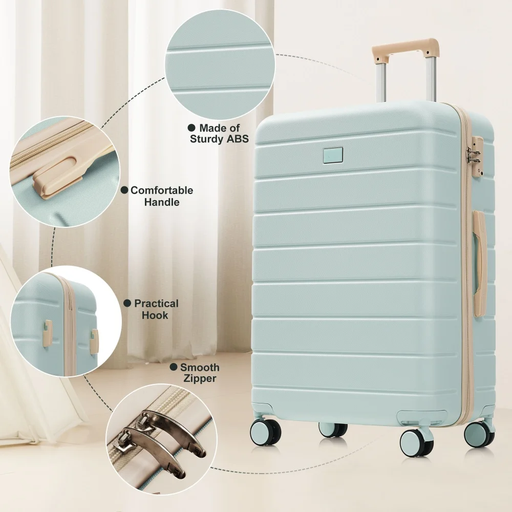 Премиальный набор из 3 чемоданов из ABS-пластика 20/24/28 дюймов с замком TSA и вращением на 360 градусов ° Колесики для чемоданов: прочные, легкие, для путешествий, для женщин и мужчин
Премиальный набор из 3 чемоданов из ABS-пластика 20/24/28 дюймов с замком TSA и вращением на 360 градусов ° Колесики для чемоданов: прочные, легкие, для путешествий, для женщин и мужчин