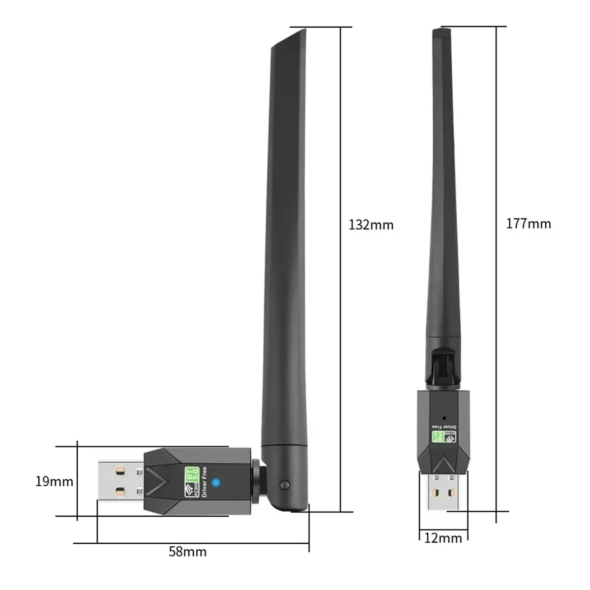 Эффективный адаптер USB BT 5.0 600 Мбит/с, 2,4G, 5 ГГц, двухдиапазонная Wi-Fi антенна 802.11ac
Эффективный адаптер USB BT 5.0 600 Мбит/с, 2,4G, 5 ГГц, двухдиапазонная Wi-Fi антенна 802.11ac