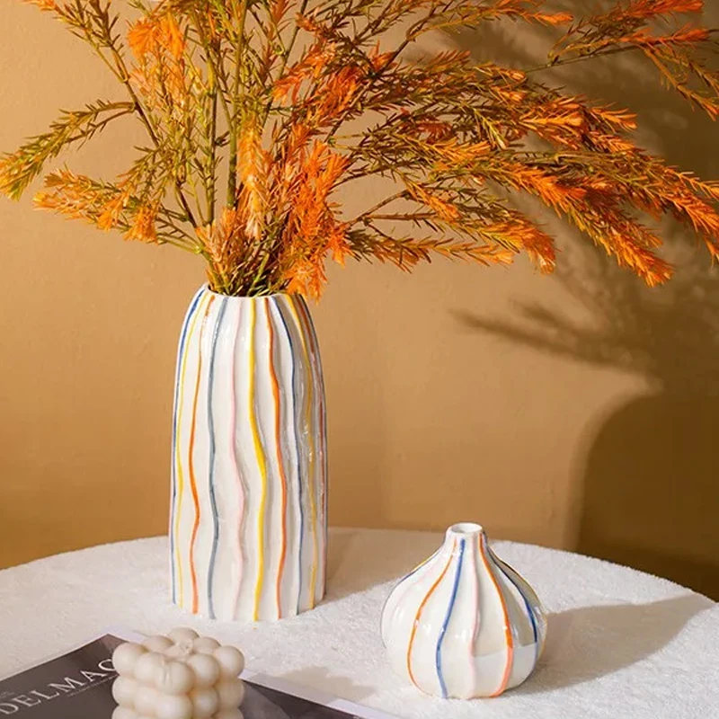 Stripe Ceramic Vase Home Decor Minimalist Plant Pot Table Decoration Floral Vases Living Room Decoration Flower Pot Ornaments
Stripe Ceramic Vase Home Decor Minimalist Plant Pot Table Decoration Floral Vases Living Room Decoration Flower Pot Ornaments