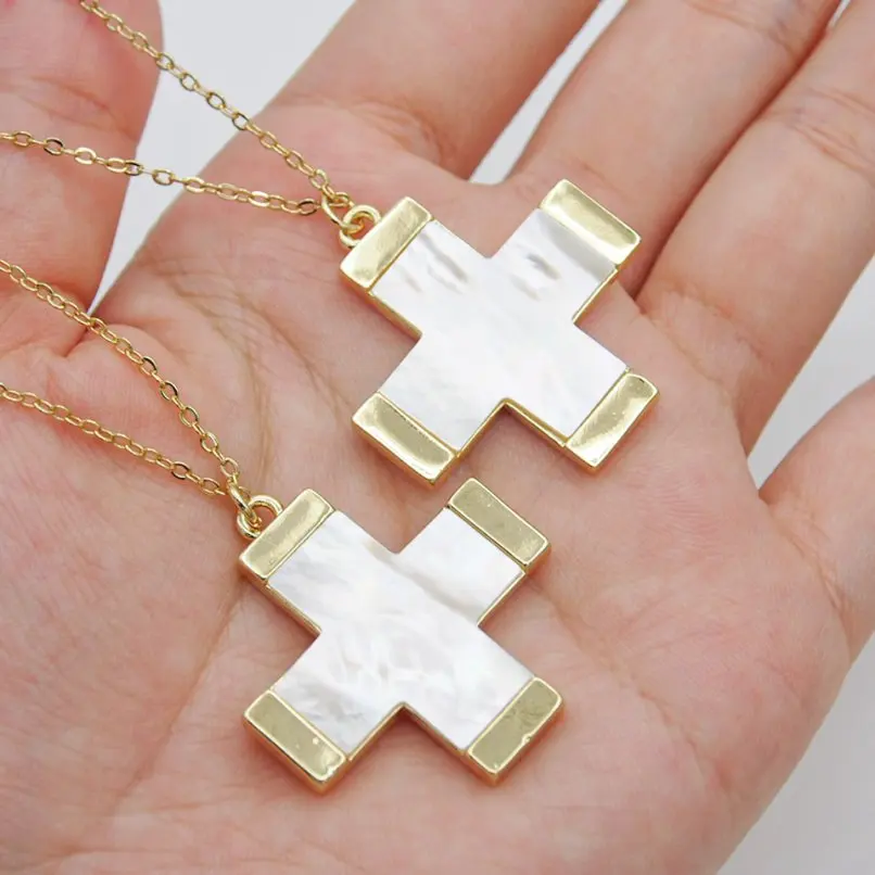 Copper Gold Color Cross Crisscross White Shell Chain Necklace Jesus Christian 18+2inch Jewelry
Copper Gold Color Cross Crisscross White Shell Chain Necklace Jesus Christian 18+2inch Jewelry