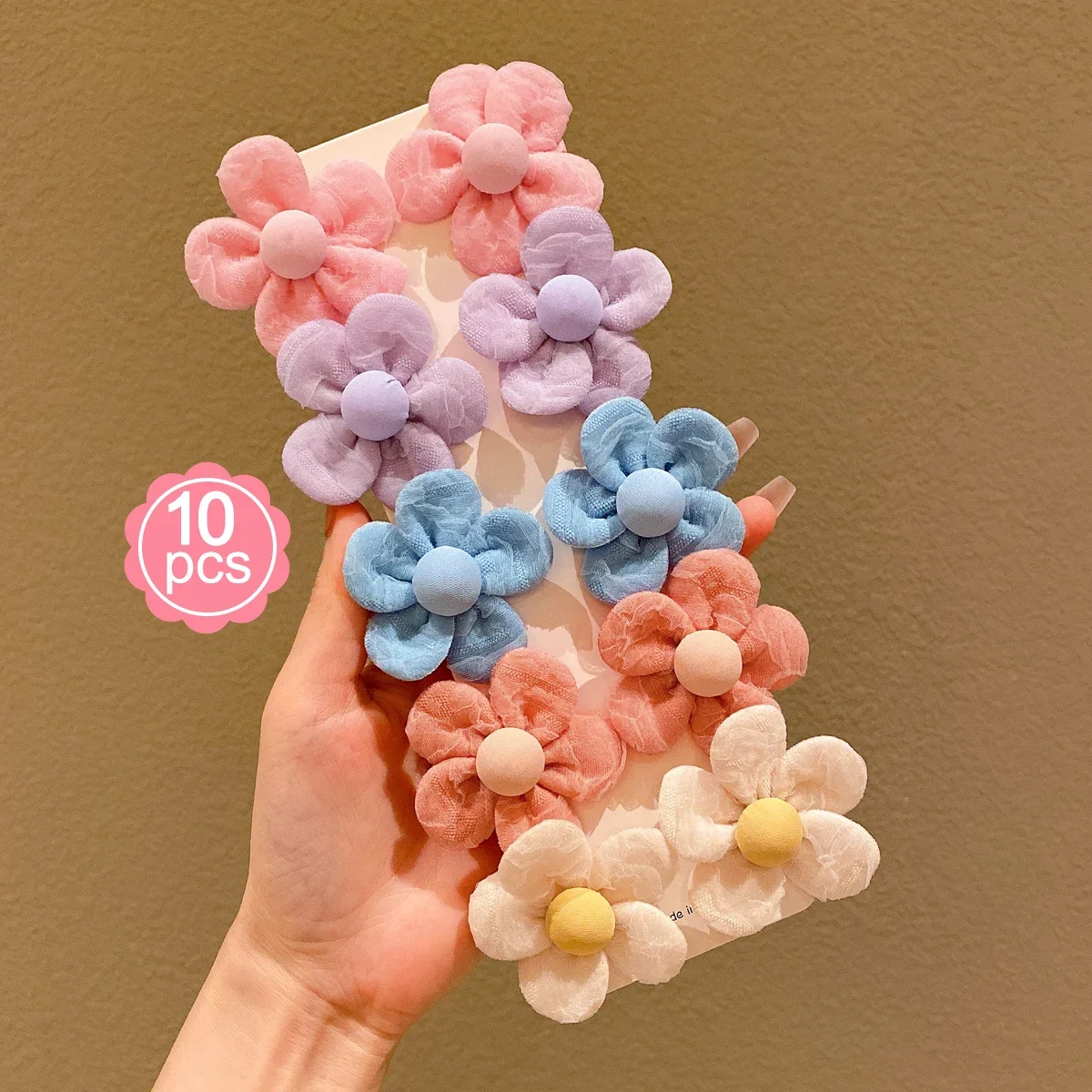 10pcs Cute Flowers Hair Rings, Scrunchies, Hair Accessories For Girls, Ideal Choice for Gifts
10pcs Cute Flowers Hair Rings, Scrunchies, Hair Accessories For Girls, Ideal Choice for Gifts