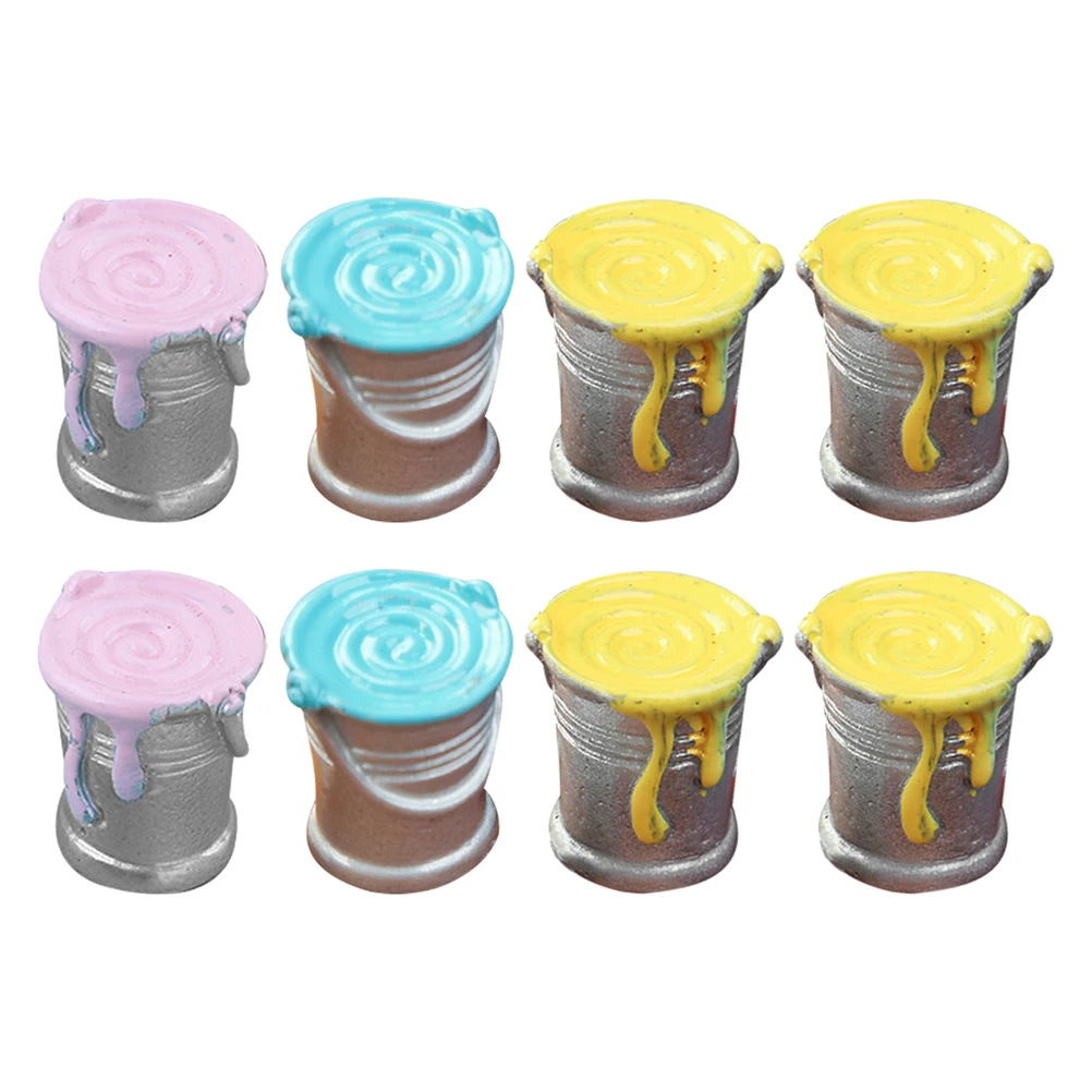 8 Pcs Mini Paint Bucket Toys Cream Color Resin House Decoration Supplies Small Accessories Miniature Craft Simulated Scene
8 Pcs Mini Paint Bucket Toys Cream Color Resin House Decoration Supplies Small Accessories Miniature Craft Simulated Scene