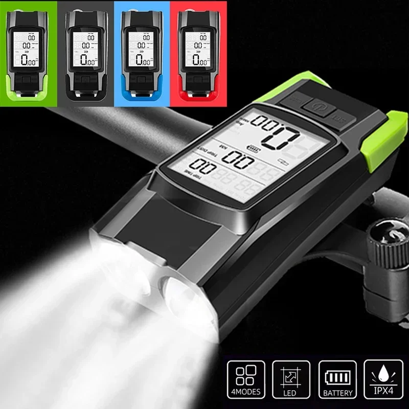 BUCKLOS Bike Front Light Bicycle Speedometer Headlight 4 Mode USB Rechargeable Lamp 3Mode Horn Flashlight Waterproof Cycling Led
BUCKLOS Bike Front Light Bicycle Speedometer Headlight 4 Mode USB Rechargeable Lamp 3Mode Horn Flashlight Waterproof Cycling Led