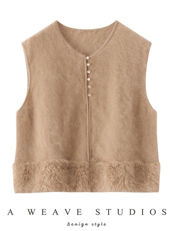 Жилет Pure Camere, женский круглый свободный вязаный свитер Ne Svel, новинка 2025 года, утягивающая верхняя одежда для поездок на работу
Жилет Pure Camere, женский круглый свободный вязаный свитер Ne Svel, новинка 2025 года, утягивающая верхняя одежда для поездок на работу