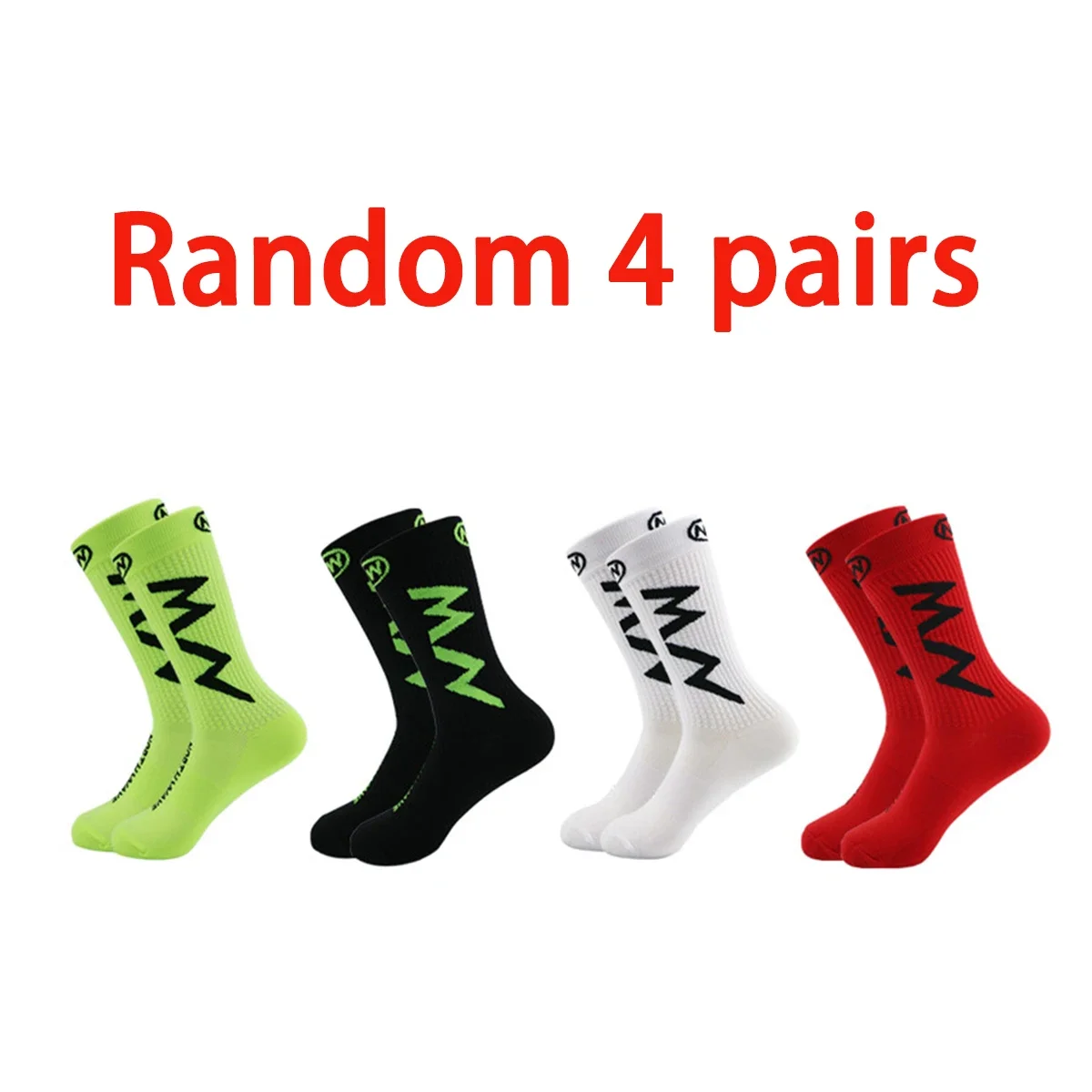 Randomly selected 4 pairs of men's and women's cycling sports socks, breathable, sweat-absorbent and quick-drying socks
Randomly selected 4 pairs of men's and women's cycling sports socks, breathable, sweat-absorbent and quick-drying socks