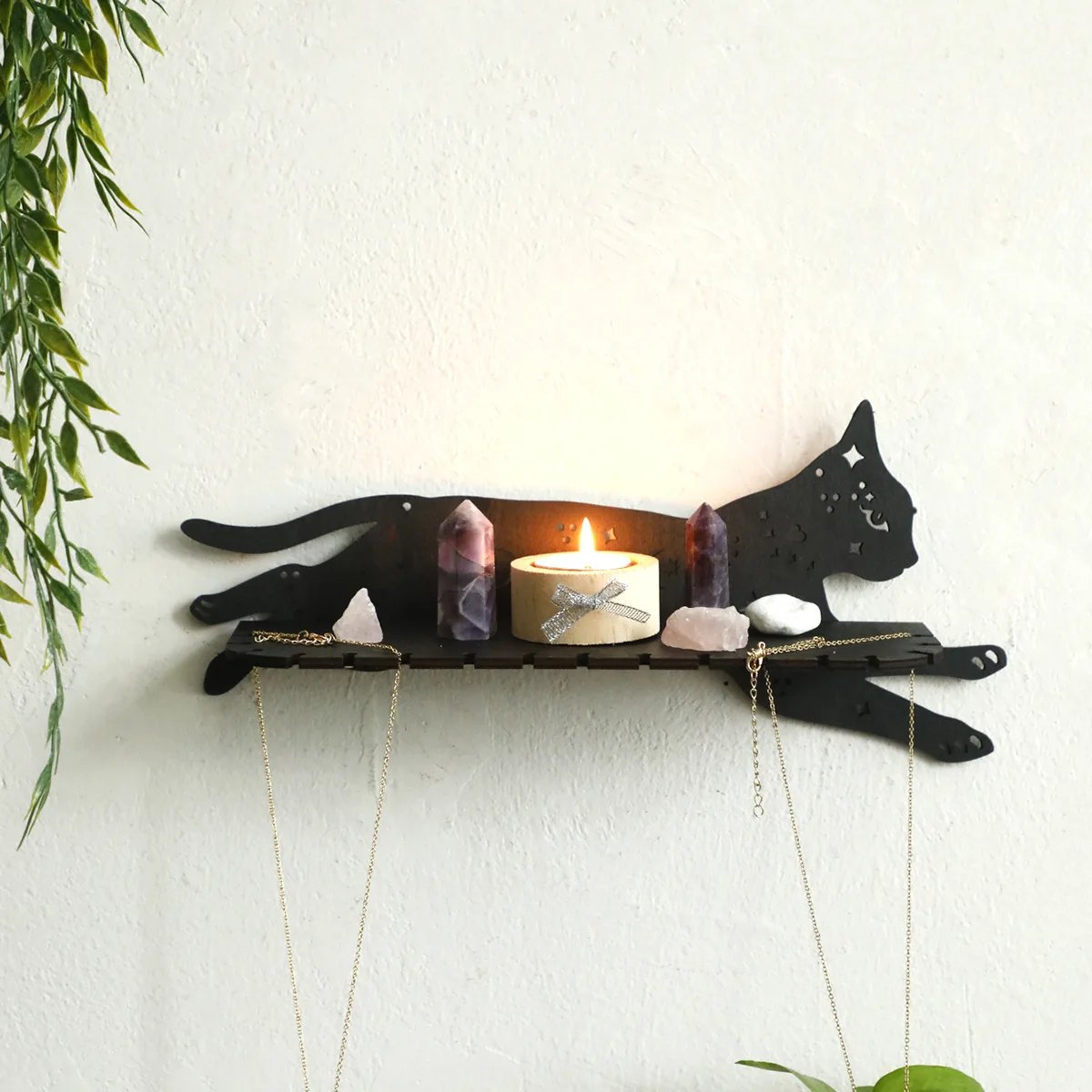 Laser Cut Black Cat Wooden Animal Storage Shelf Wall Home Decoration Jewelry Candle Storage Shelf Home Wall Decoration Storage
Laser Cut Black Cat Wooden Animal Storage Shelf Wall Home Decoration Jewelry Candle Storage Shelf Home Wall Decoration Storage