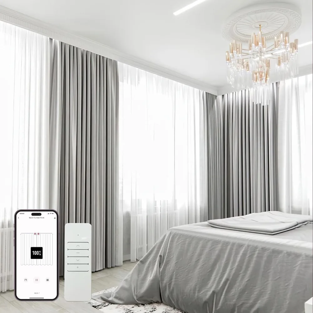 Osprey Smart Curtain Track, Motorized Curtain Rod, Adjustable Length, Remote Control & Automate App, Compatible with Alexa,
Osprey Smart Curtain Track, Motorized Curtain Rod, Adjustable Length, Remote Control & Automate App, Compatible with Alexa,