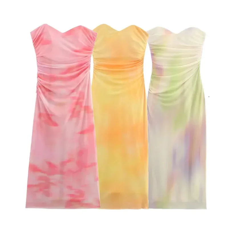 Elegant Off-Shoulder Sleeveless Maxi Dress for Women Sexy Printed Tulle Back Zipper Design Beach Holiday Style Summer Dress
Elegant Off-Shoulder Sleeveless Maxi Dress for Women Sexy Printed Tulle Back Zipper Design Beach Holiday Style Summer Dress