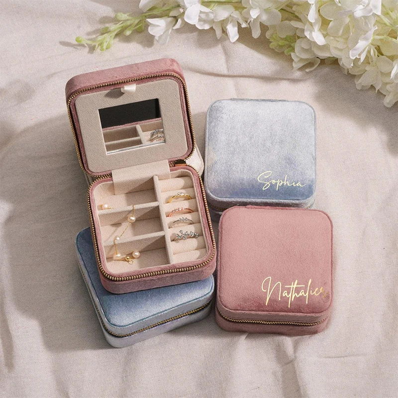 Personalized Velvet Jewelry Box Custom Bridesmaid Gift Name Jewelry Case Wedding Favors Birthday Party Gift for Her
Personalized Velvet Jewelry Box Custom Bridesmaid Gift Name Jewelry Case Wedding Favors Birthday Party Gift for Her