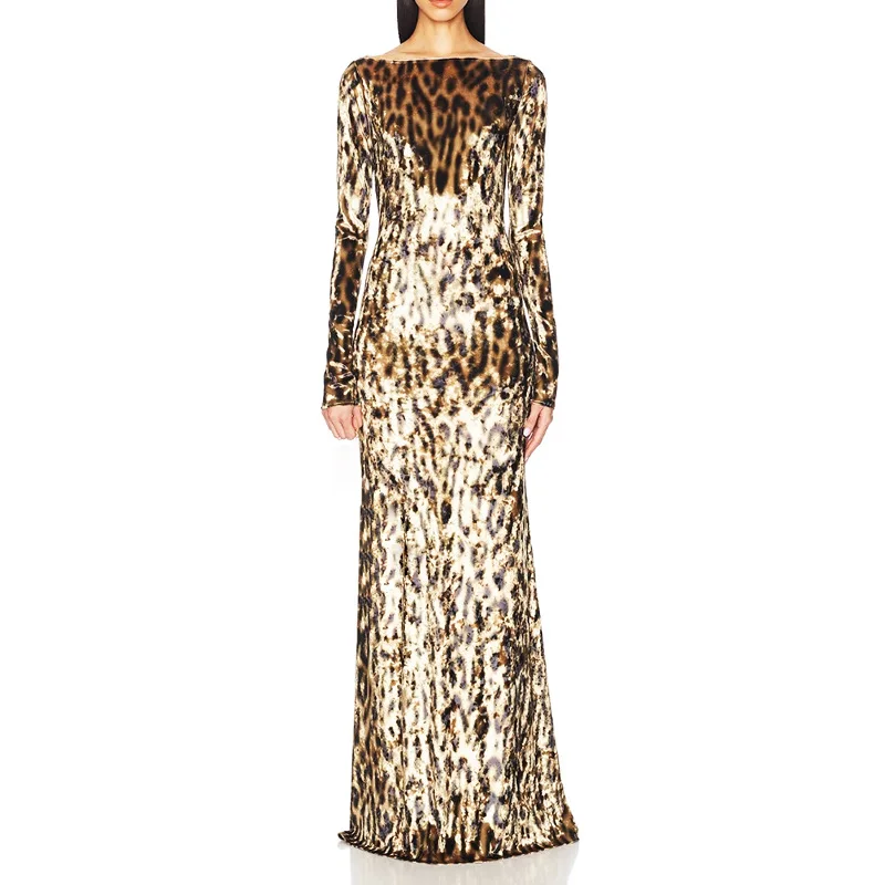 Velvet Leopard Prom Dress Elegant Full Sleeves Sheath Long Party Gown Casual Hot Girl Formal Wedding Guest Birthday Robe
Velvet Leopard Prom Dress Elegant Full Sleeves Sheath Long Party Gown Casual Hot Girl Formal Wedding Guest Birthday Robe