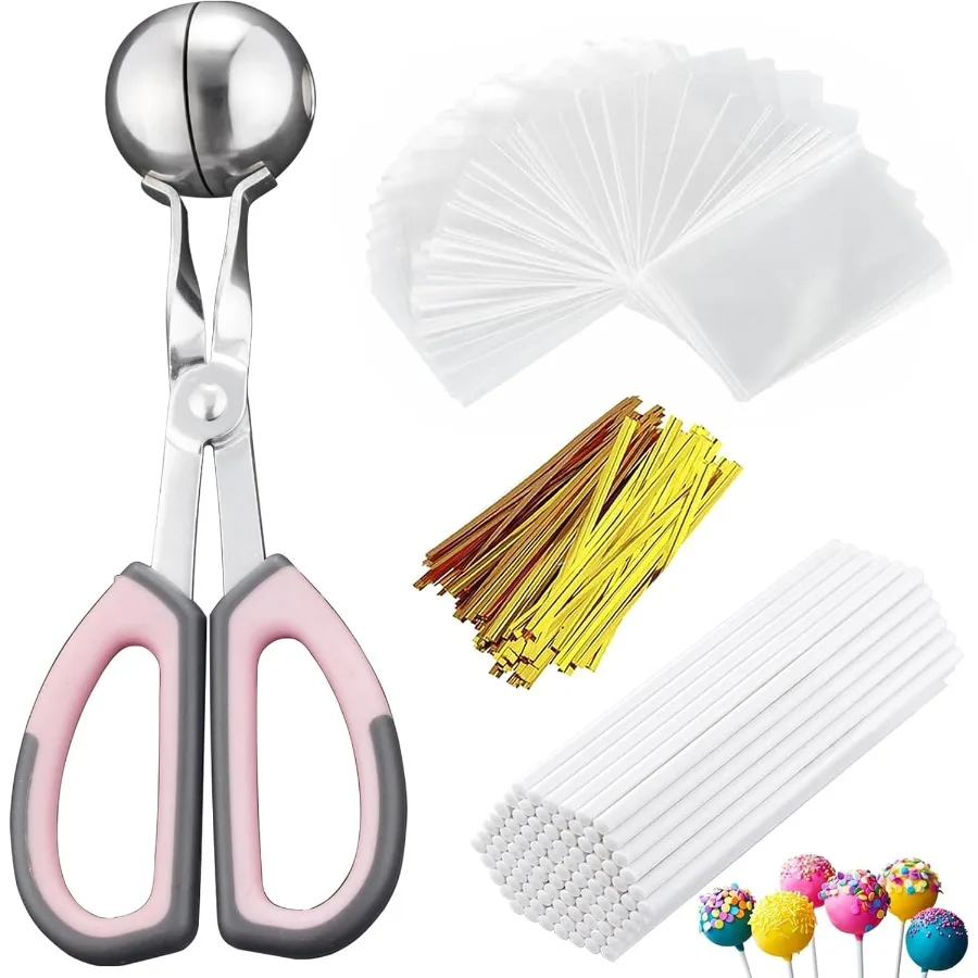 Cake Pop Kit 100 Cake Pop Sticks 100 Cake Pop Bags 100 Twist Ties 1 Cake Pop Mold Roller Cake Pop Maker for Cakepops Lollipop C
Cake Pop Kit 100 Cake Pop Sticks 100 Cake Pop Bags 100 Twist Ties 1 Cake Pop Mold Roller Cake Pop Maker for Cakepops Lollipop C