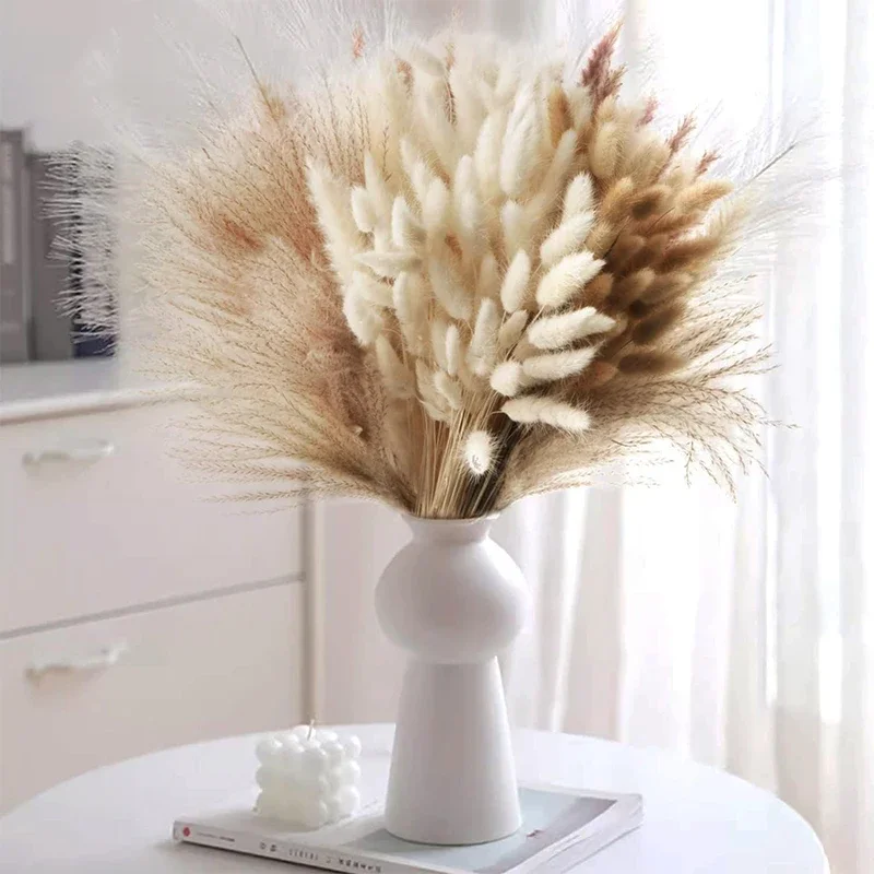 Natural Dried Flower Bunny Tail Grass Pampas Bouquet Boho Home Decor Arrangement Flower Table Decoration Artificial Plant
Natural Dried Flower Bunny Tail Grass Pampas Bouquet Boho Home Decor Arrangement Flower Table Decoration Artificial Plant