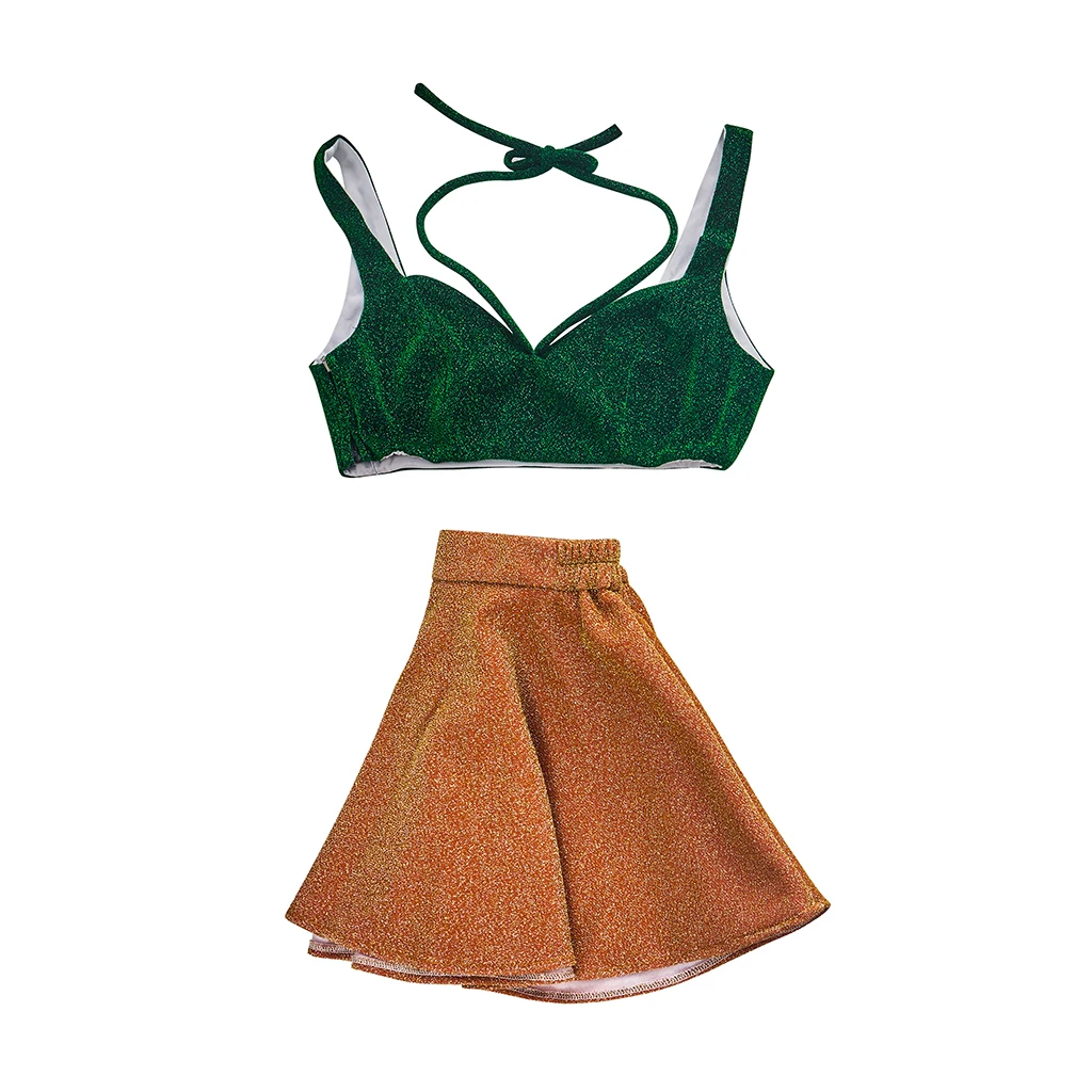 Music Tour Singer Stage Outfit Strappy Sequins Crop top and Skater Skirt Set Girls Cheerleading Sparkly Pop Star Costume
Music Tour Singer Stage Outfit Strappy Sequins Crop top and Skater Skirt Set Girls Cheerleading Sparkly Pop Star Costume