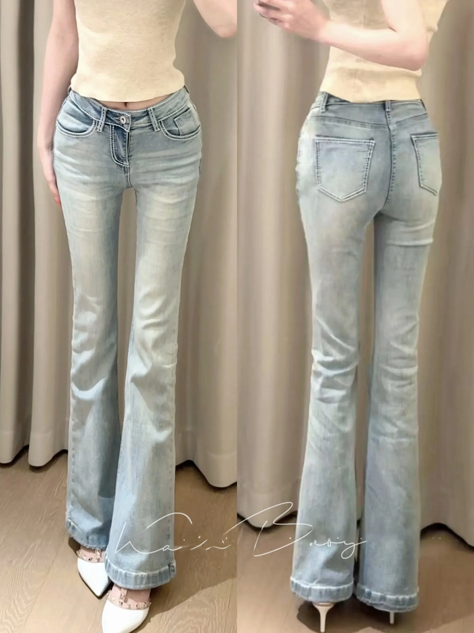High Waist Slim Fit Blue Washed Denim Jeans Women's High Elasticity Wide Hip Floor Length Pants Korean Style Chic
High Waist Slim Fit Blue Washed Denim Jeans Women's High Elasticity Wide Hip Floor Length Pants Korean Style Chic