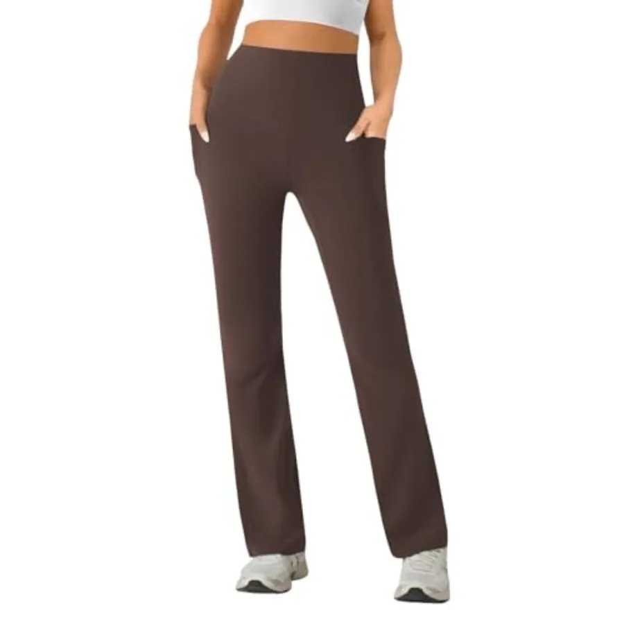 Womens High Waist Yoga Pants Stretchy Casual Trousers Straight Leg Pull On Side Pockets
Womens High Waist Yoga Pants Stretchy Casual Trousers Straight Leg Pull On Side Pockets