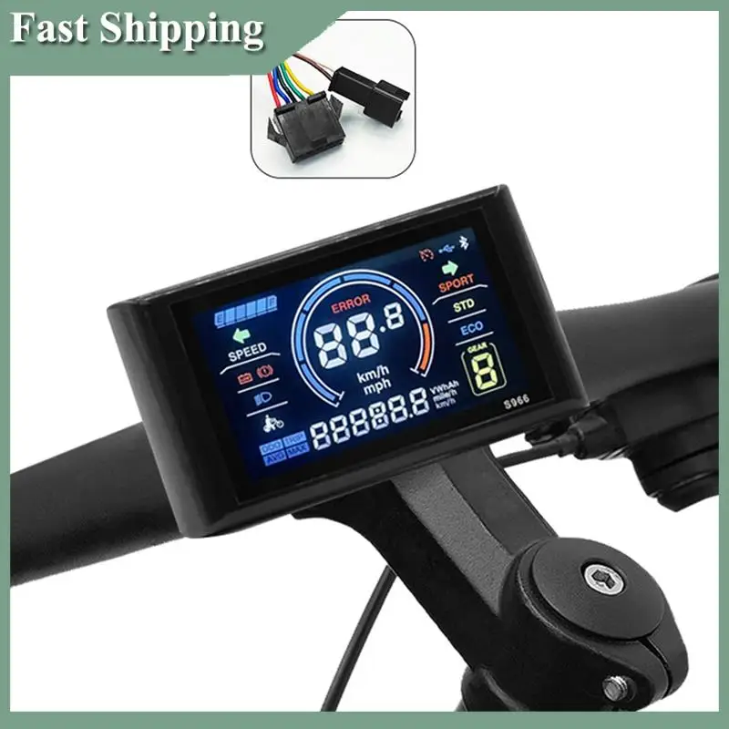 S966 Electric Bike LCD Display Meter+48V-72V/60A 18 Tube Sine Wave Controller E Scooter LCD Panel For Mountain Ebike Black ABS
S966 Electric Bike LCD Display Meter+48V-72V/60A 18 Tube Sine Wave Controller E Scooter LCD Panel For Mountain Ebike Black ABS