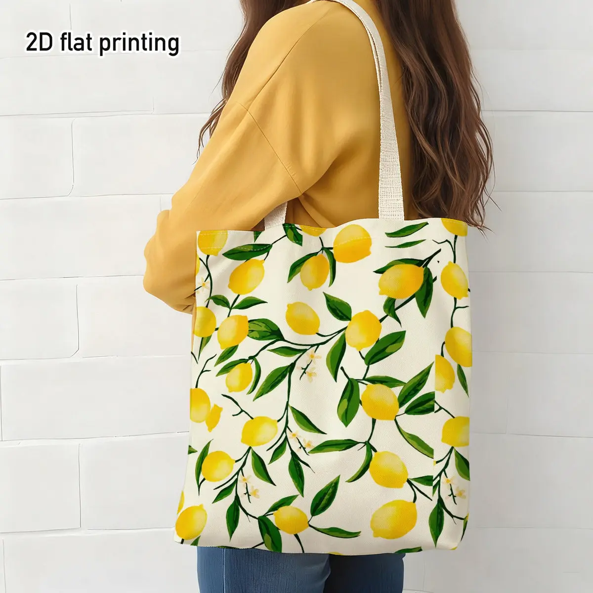 Watercolor Lemon Branch Tote Bag Duplex Prints Vibrant Yellow Lemons Green Leaves Ideal for Grocery Shopping Trendy Women
Watercolor Lemon Branch Tote Bag Duplex Prints Vibrant Yellow Lemons Green Leaves Ideal for Grocery Shopping Trendy Women