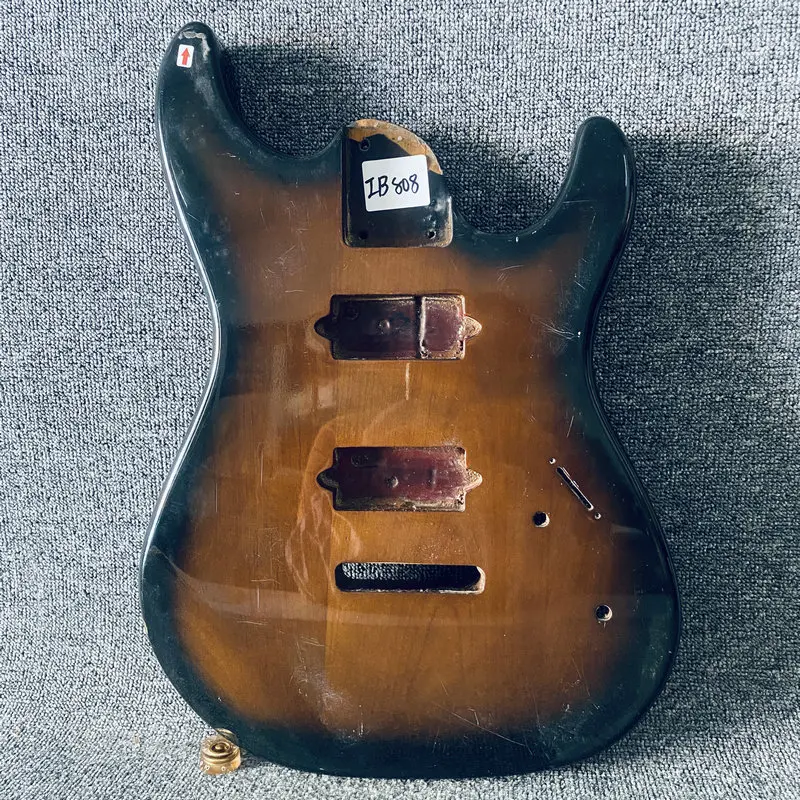 IB808 Transparent Brown Color Electric Guitar Body in Solid Basswood Replace DIY HH Pickups Custom Bridges with Damages Righty
IB808 Transparent Brown Color Electric Guitar Body in Solid Basswood Replace DIY HH Pickups Custom Bridges with Damages Righty