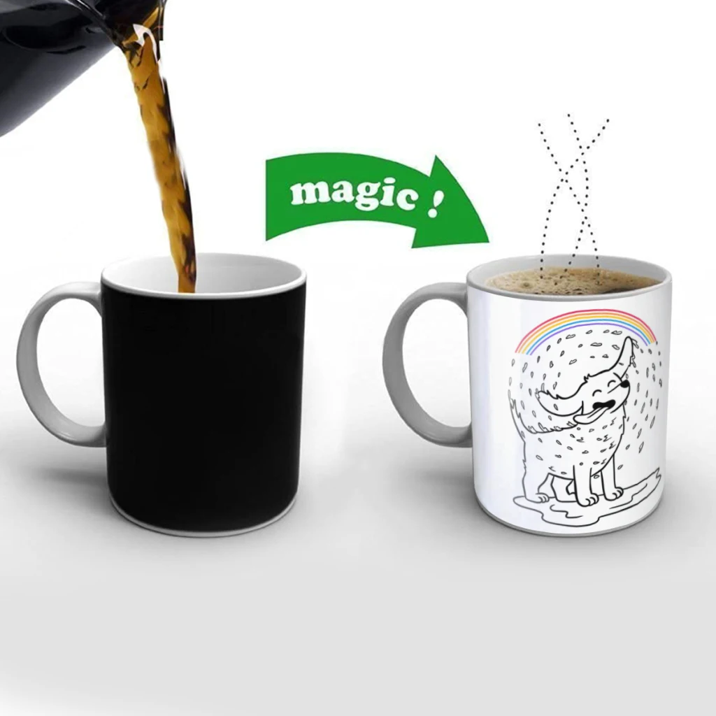 Dog Rainbow Creativity Change Color Chang mug Ceramic mug Hot Coffee Cup Breakfast Cup Mug Friend Gift
Dog Rainbow Creativity Change Color Chang mug Ceramic mug Hot Coffee Cup Breakfast Cup Mug Friend Gift